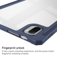 Housse magnétique intelligente pliable en PU avec dos transparent en PC, protection anti-chute pour tablette Xiaomi Mi Pad 5 5pro 11 pouces 2021