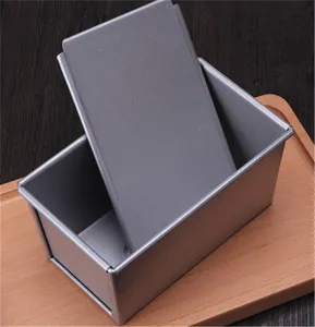 Mini conjunto rectangular de hojalata para hornear, sartenes antiadherentes con tapa, perfecto para Pan y carne - Product Image 1