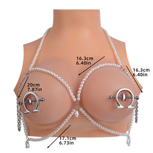 QKKQ huruf berbentuk klem puting sekrup terkunci klip payudara BDSM puting rasa sakit kepuasan kit Bondage klem payudara mainan seks - Product Image 5