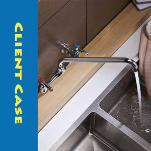 Centros ajustables de 8 "para uso industrial <span class=keywords><strong>Grifo</strong></span> de fregadero de utilidad con mango de hoja de muñeca - Product Image 6