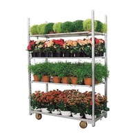 Chariot de transport et de stockage pour serres et pépinières, en acier galvanisé à chaud de haute qualité, détachable et portable, pour plantes et fleurs