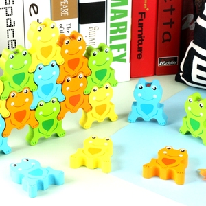 Gioco di Pesca <span class=keywords><strong>Montessori</strong></span> in Legno, Giocattoli Educativi, Set Popolare di Pesca con Rane in Legno - Product Image 5