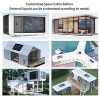 Capsule spatiale prête à l'emploi avec décoration intérieure complète, disponible en dropshipping, vente chaude e-commerce, mini-maison préfabriquée