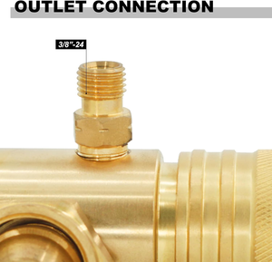 Régulateur d'acétylène de réservoir CGA520 <span class=keywords><strong>B</strong></span> régulateur d'acétylène d'air connecteur en laiton robuste - Product Image 5