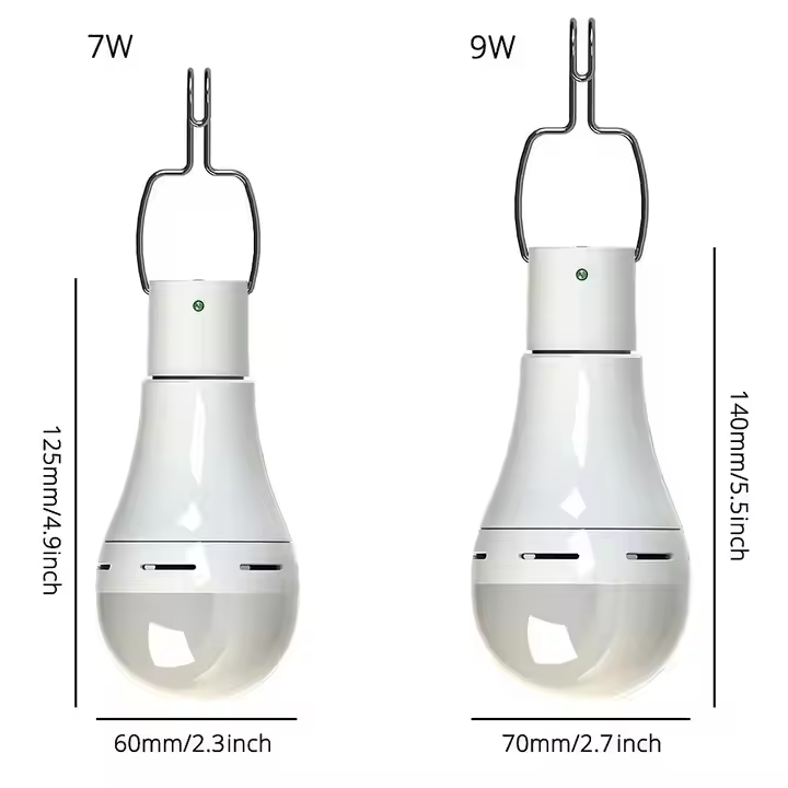 Emergency Energy Saving LED Camping Lamp Linear Bulb Lights with Solar Panel and Remote Control Rechargeable Outdoor Lighting