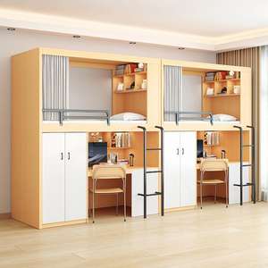 Apartamento de estudiante Dormitorio Litera Cama superior Debajo DE LA MESA Combinación multifuncional Litera - Product Image 2