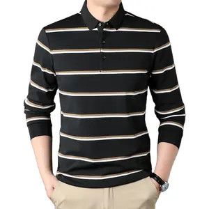 New style wholesale long sleeve polo fashion casual custom tshirt for men polo