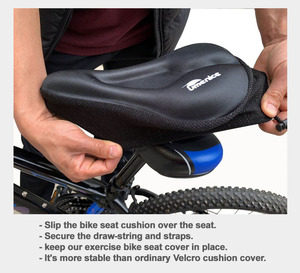 Coussin de <span class=keywords><strong>selle</strong></span> de vélo en <span class=keywords><strong>Gel</strong></span> de silice Extra, siège confortable pour femmes et hommes - Product Image 5