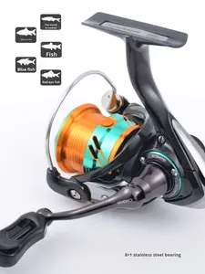 Moulinet Spinning Lurekiller en Carbone, Bobine Plate, Micro Moulinet de Pêche pour Lac, Rivière, Ruisseau, Ratio de Transmission 5.2:1, 9 Roulements, Alliage d'Aluminium, Droitier - Product Image 2