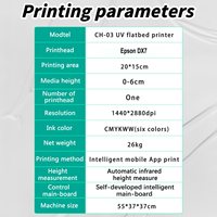 Printer UV Otomatis Mini A5 Flatbed dengan Lampu UV untuk Cetak Casing Ponsel dengan Print Head XP600 Terbaru
