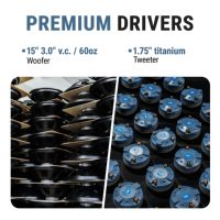 Altavoces Autoamplificados Accuracy Pro Audio CBZ15TD3 de 500W RMS, Altavoz Activo de Plástico de 15 Pulgadas