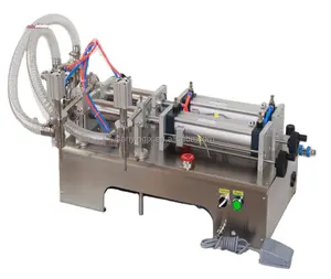 Double heads semi automatic liquid packing machine for water/fruit juice filling machine