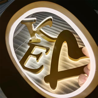 Enseigne lumineuse LED 3D personnalisée avec logo, lettres en métal rétroéclairées, enseigne publicitaire extérieure pour entreprise, boîte à lumière pour devanture de magasin