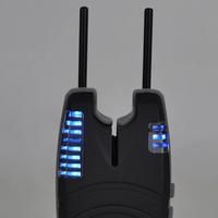 Alarme de morsure de poisson imperméable Hirisi avec barre anti-accrocs, indicateur de morsure de poisson à LED bleue B1139