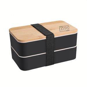 Japanese <b>Bento</b> <b>Box</b> with Bamboo Lid - Leakproof, Microwave Safe <b>Lunch</b> Container <b>for</b> Students & <b>Adults</b> - Product Image 1