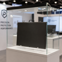 Vitrine d'exposition pour salon professionnel, grande vitrine de table en aluminium verrouillable