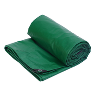 Bâche verte 12 oz en polyester tissé 100 % imperméable et anti-poussière avec revêtement PVC, personnalisée en usine pour la protection d'équipements
