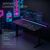 Table de jeu ergonomique AOR avec effets d'éclairage RGB multiples, design moderne, vente en gros d'usine