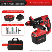 Perceuse à percussion lithium-ion ZSDZ-3602, perceuse électrique à deux fonctions, qualité industrielle, pour électriciens, perçage du béton