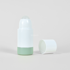 50ml 75ml Vacío Reemplazable Plástico Blanco Recto Protector Solar Crema Rollo en Botella Con Bolas De Plástico - Product Image 6