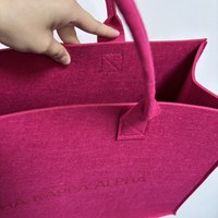 Sacs de courses réutilisables en gros, sacs fourre-tout pliables en feutre avec logo personnalisé pour l'emballage