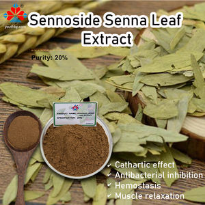 20%-60% 고농도 Sennosides 식품 등급 세나 잎 추출물 분말 초본 완하제 진공 포장 플라스틱 드럼 CAN - Product Image 3