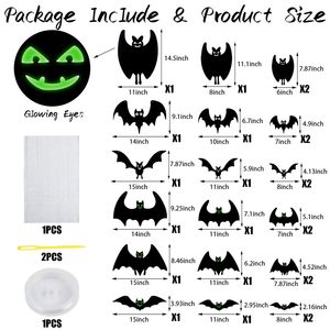 <b>Halloween</b> Party <b>Decorations</b> Cross-Border Black Bat Pendant <b>Tree</b> Hanging Charm Plastic Bat Ornament for Festive Decor - Product Image 5