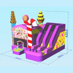 Commerciale per bambini gonfiabile Moonwalk Candyland Sugar Shack casa di rimbalzo di caramelle terra che salta castello gonfiabile - Product Image 6