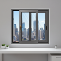 Fenêtre coulissante suspendue en alliage d'aluminium moderne et écoénergétique de qualité supérieure avec ouverture horizontale pour cuisine, extérieur et entrepôt