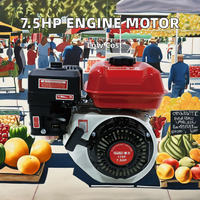 Moteur à essence 4 temps 7,5 CV 170F 212cc monocylindre refroidi par air pour moteur hors-bord, pompe à eau, générateur