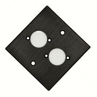Plaque murale XLR noire 2 ports 86*86mm carrée type D en métal pour prises XLR RJ45 VGA USB 2 ports en alliage d'aluminium