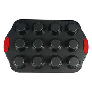 ถาดอบมัฟฟิน Xinze รุ่น TXG-6765 แบบ <span class=keywords><strong>12</strong></span> หลุม เคลือบสารกันติด ปลอดภัยต่อสิ่งแวดล้อม ผลิตจากเหล็กกล้าคาร์บอน พร้อมหูจับซิลิโคน และเทคโนโลยีป้องกันการบิดงอ - Product Image 6