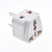 Adaptateur de voyage BOXIN WD avec prise australienne, rallonge universelle 2 prises pour UE/Royaume-Uni/USA/Italie MAX 10A CE ROHS Noir Blanc