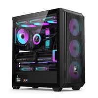 Vente en gros, vente chaude, boîtier de PC de jeu en verre trempé noir EATX ATX, boîtier d'ordinateur, tour complète, boîtier de jeu, châssis de joueur