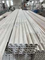 Panel Dinding WPC Beralur Modern Pemasangan Cepat Interior, Papan Dinding Dekoratif Komposit Kayu Plastik untuk Interior