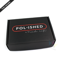Boîtes d'emballage personnalisées noires pour envoi postal Crown Win Free Design Mailer Packing, boîtes en carton pour vêtements, boîte cadeau de luxe en papier