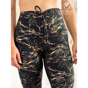 High Waist Firework Print Leggings for Sports Fitness Yoga with <b>Ribbon</b> Detail - Product Image 2