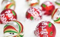 Ornements suspendus en verre peint de haute qualité, 6 paquets, exquises boules décoratives de 6/7/8 cm pour arbre de Noël avec impression UV