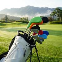 Housses de tête de club de golf en silicone colorées, anti-poussière, résistantes aux rayures et à l'abrasion, lot en gros, OEM, marque privée