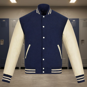 Chaqueta Varsity de Invierno al por Mayor con Bordado Personalizado, Chaqueta Universitaria de Alta Calidad para Hombre, Informal, de Poliéster/Algodón, con Cierre Frontal - Product Image 2