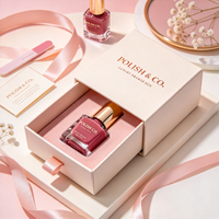 Boîte à vernis à ongles avec logo personnalisé, boîte cadeau en carton de luxe pour flacon cosmétique, vente en gros, usine OEM