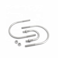 Boulon en U ASTM A193 B6 (SUS410) avec support de fixation + 2 écrous hexagonaux non dentelés