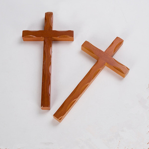 25cm 큰 십자가 벽 다크 브라운 나무 십자가 홈 장식 나무 벽걸이 교회 항목 - Product Image 6