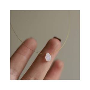 זהב מצופה נירוסטה מאוד בסדר זהב חוט מונסטון שרשרת הצהרת דמעת שרשרת מונסטון סגנון חסר צוואר - Product Image 1