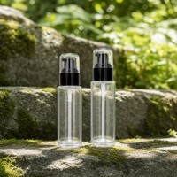 Flacon vide en verre transparent multi-tailles pour produits de soin, flacon pompe pour lotion corporelle et nettoyant