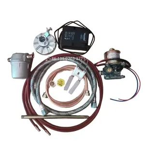 Sistema de quemador de aceite de luz diésel con bomba electromagnética Anillo de llama Aguja de encendido Accesorios de quemador de paquete de pulso de alto voltaje