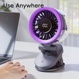OEM ABS Tragbarer Tischventilator, Leiser Clip-Ventilator mit Verstellbaren Winkeln für Schreibtisch, Nachttisch, Regal und Arbeitsplatz - Product Image 4