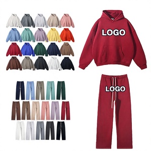 Ensemble décontracté unisexe assorti : sweat à capuche de maternité écologique uni et pantalon coupe classique - Product Image 3