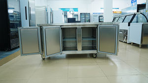 Refrigerador de sobremesa Tres puertas Debajo DE LA MESA Refrigerador de acero inoxidable Debajo del banco Nevera - Product Image 4