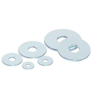 Rondelles plates Hao Jin M3-M36 en acier au carbone, zinguées bleu-blanc, norme GB97, grade A, pour fixation par vis - Product Image 1